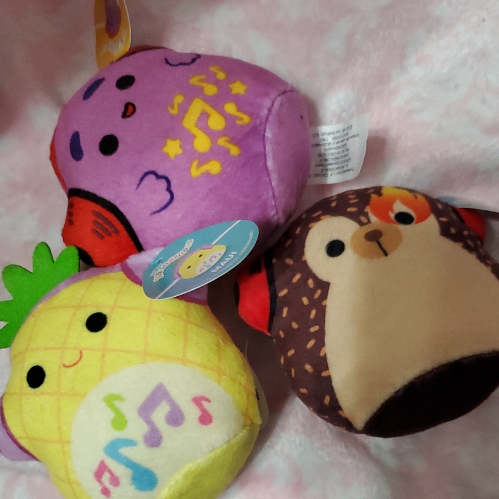 Squishmallows Purple and Yellow Stuffed Animals Set Mcdonalds